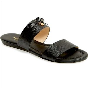 Kate Spade Tulia Bow Double Strap Leather Sandals